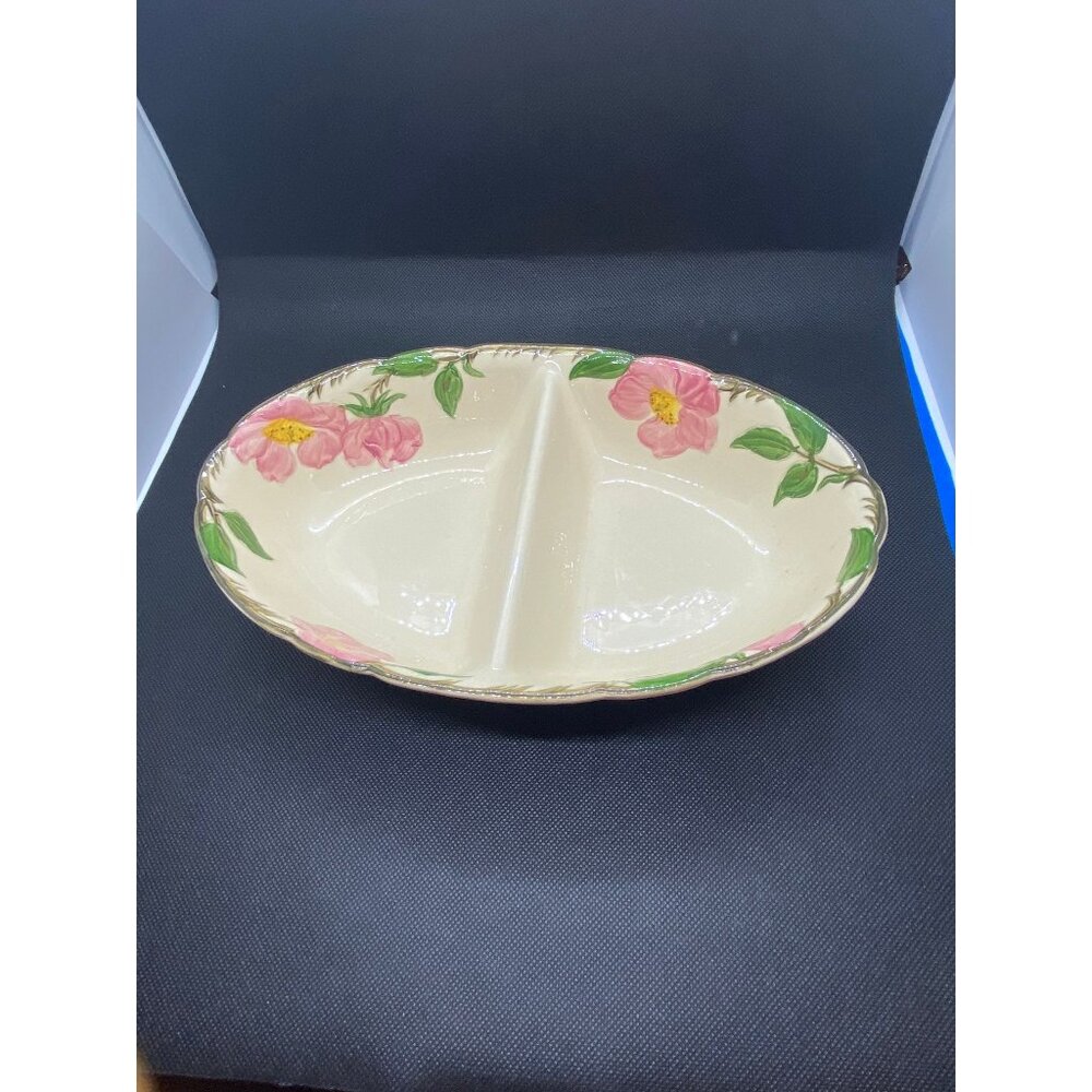 Desert Rose Franciscan Divided Oval Bowl/Dish. Deep.
